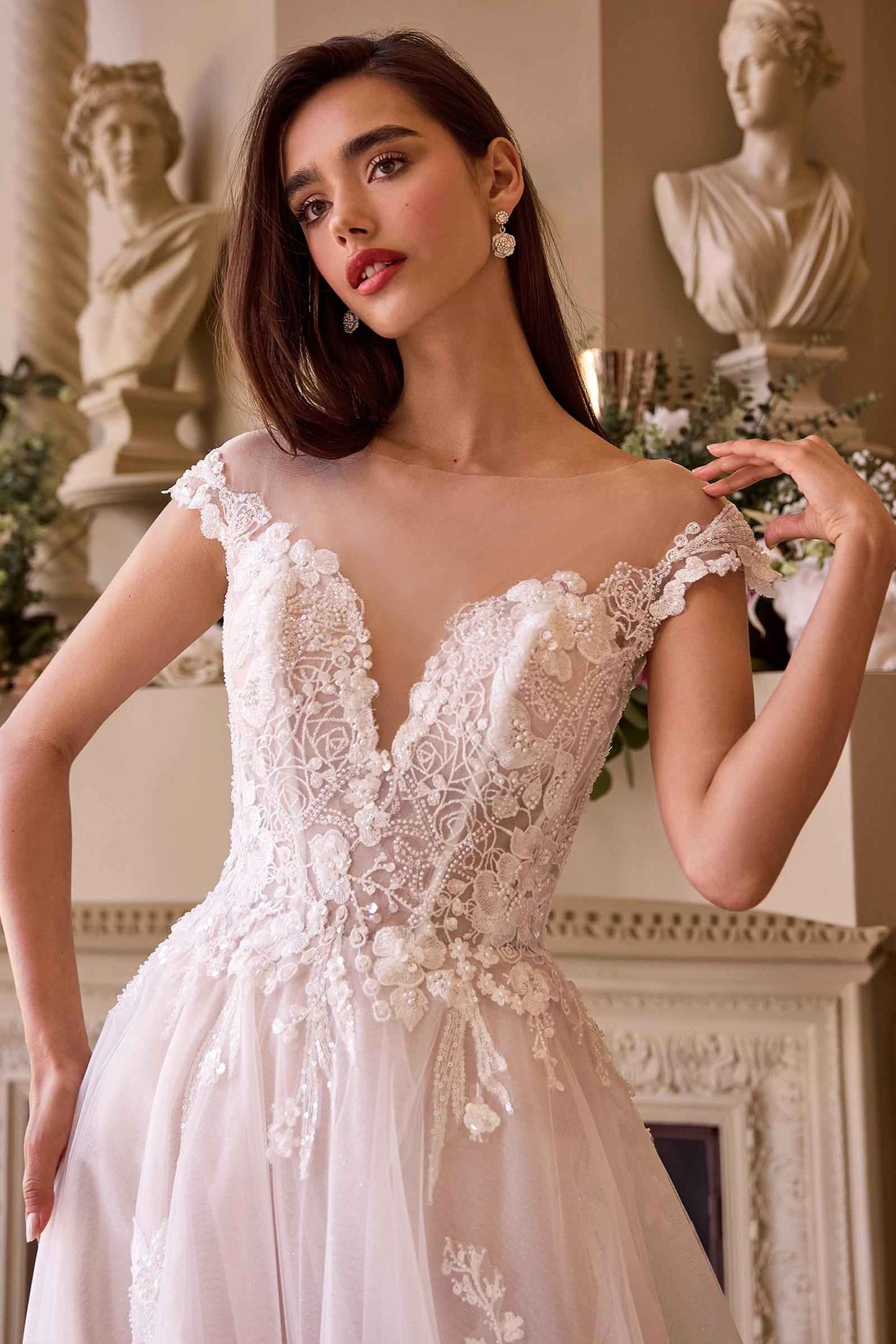 Andrea & Leo WL038 Dress Long Cap Sleeve Bridal Gown