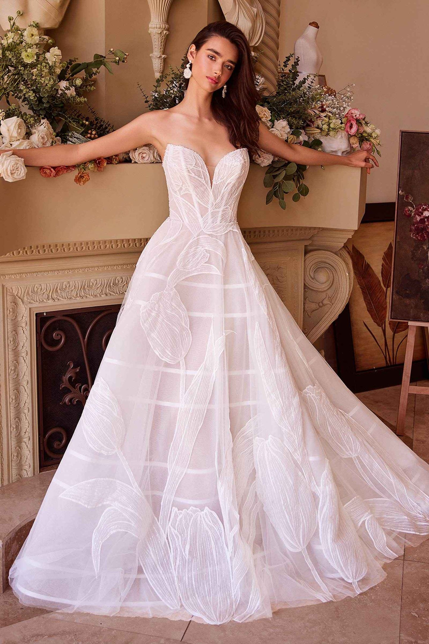 Andrea & Leo WL043 Dress Tullip Sequin Embroidered Wedding Ball Gown