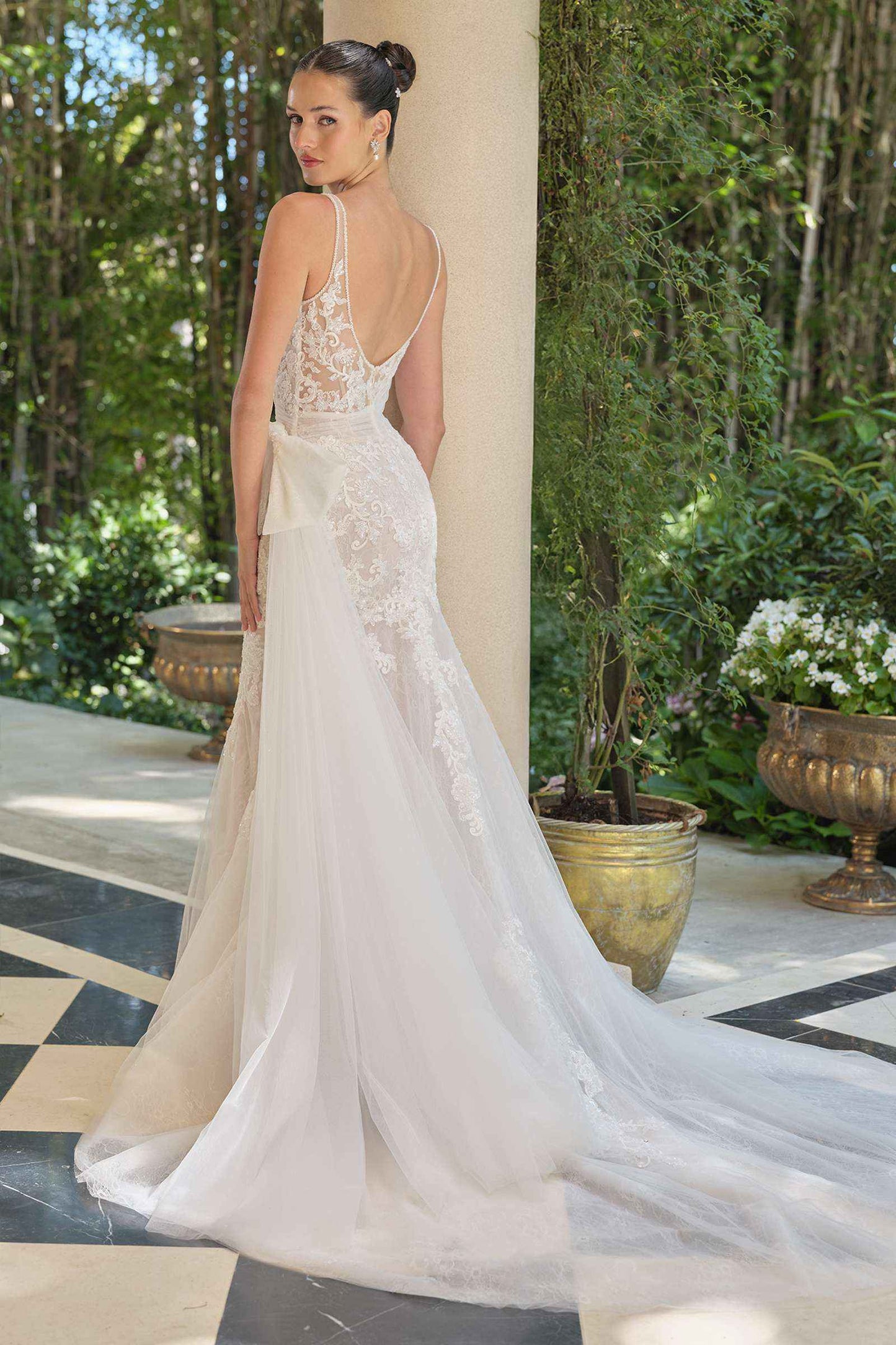 Andrea & Leo WL068 Fitted Sweetheart Embroidered Lace Mermaid Dress