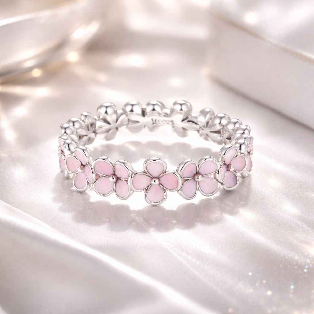 925 Silver Size 5 Enamel Ring for Women