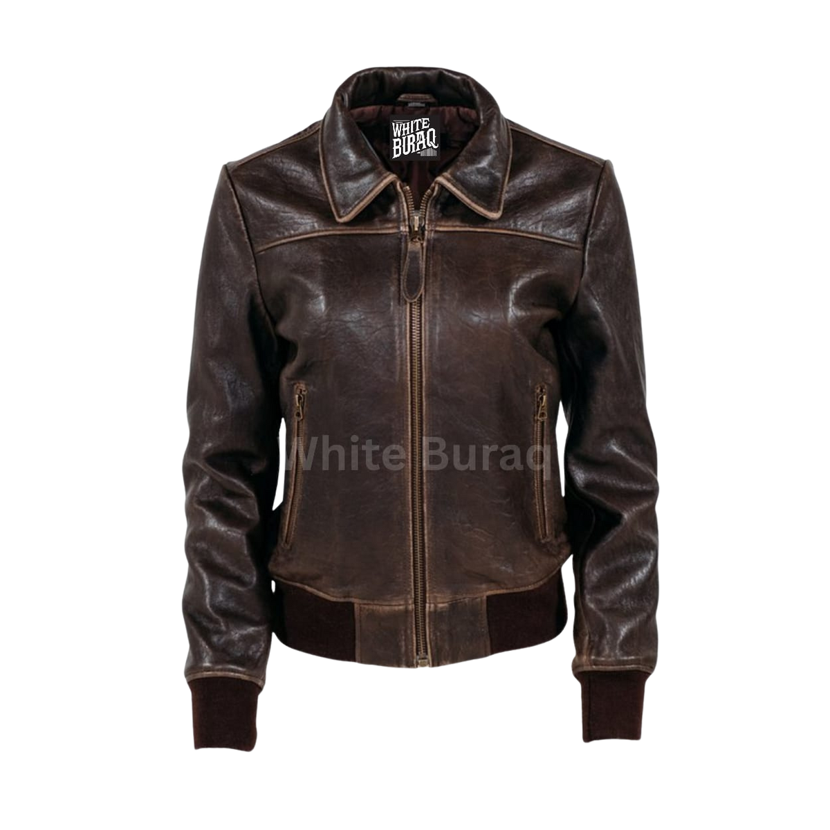 Women's Lambskin A-2 Leather Flight Jacket
