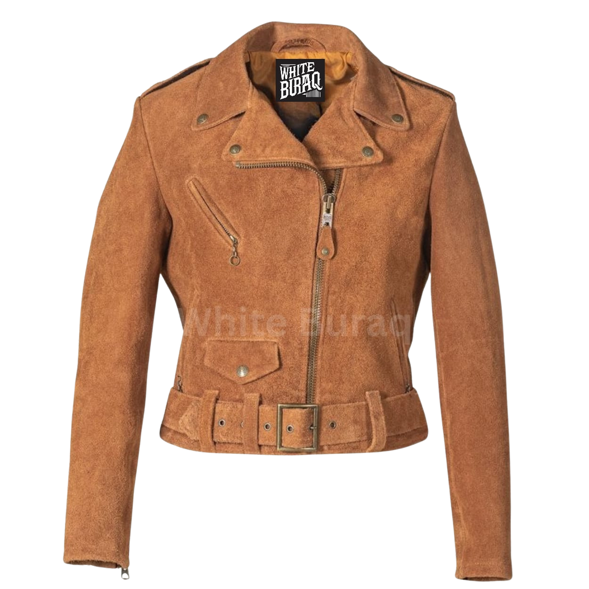 Women's Brown Cow Suede Jacket