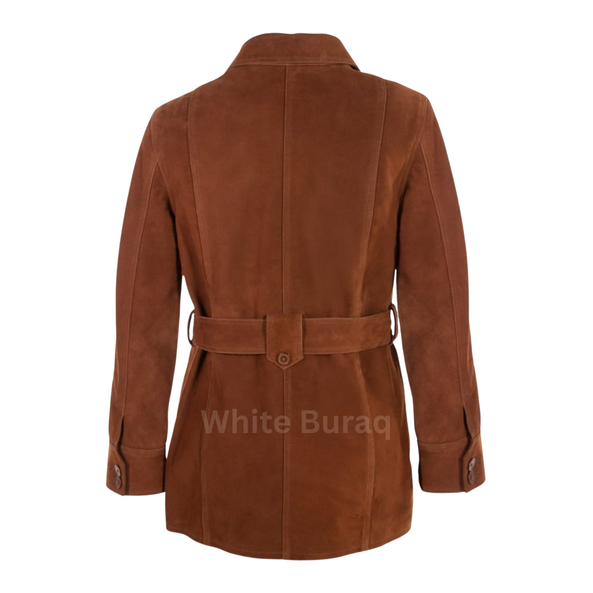 Women's Brown Suede Safari Jacket