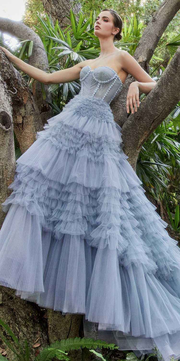 Andrea & Leo A1017 Corset Princessa Tulle Ruffle Ball Gown
