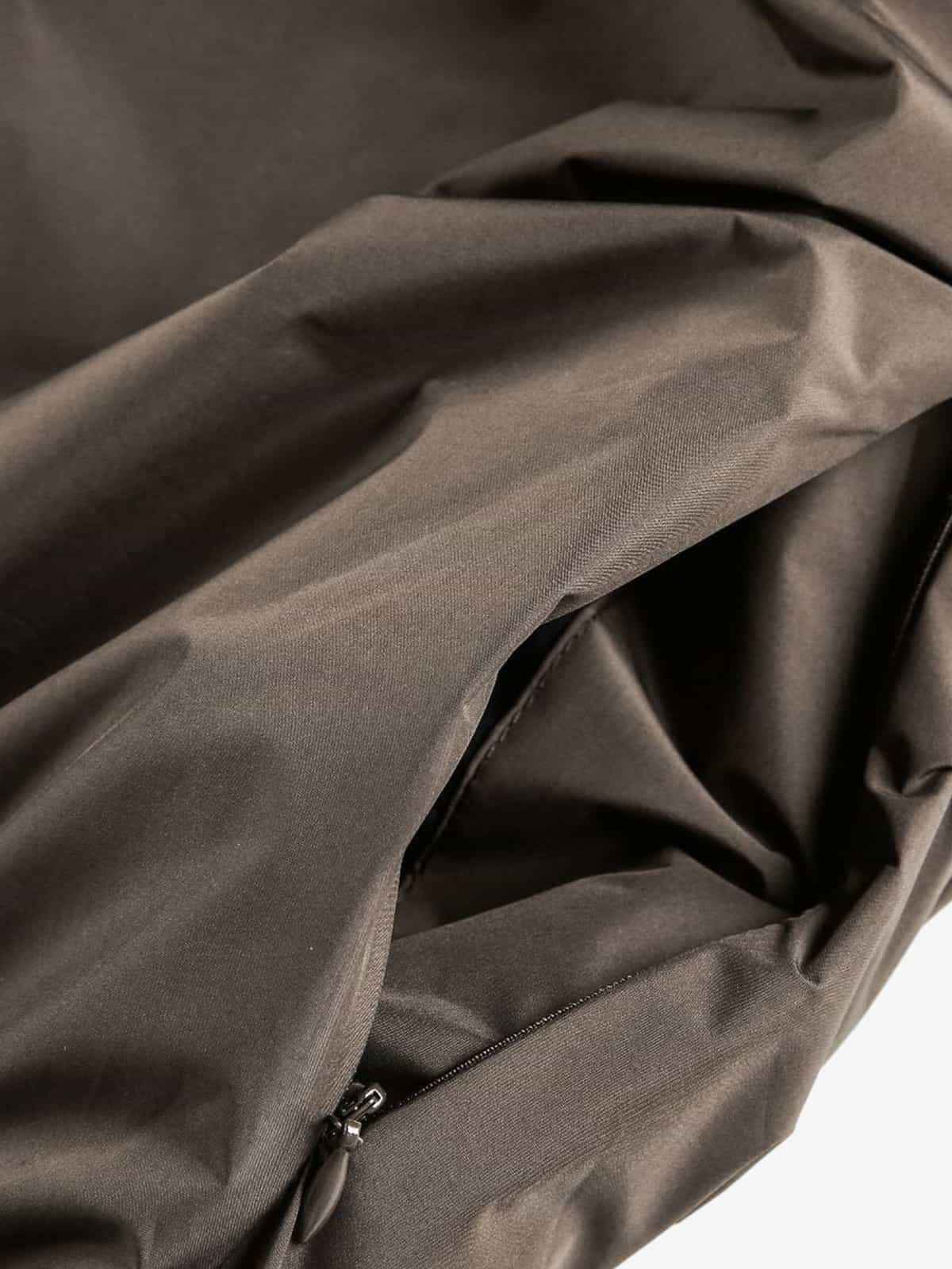Vintage Fleece Collar Ruched Padded Bomber Jacket