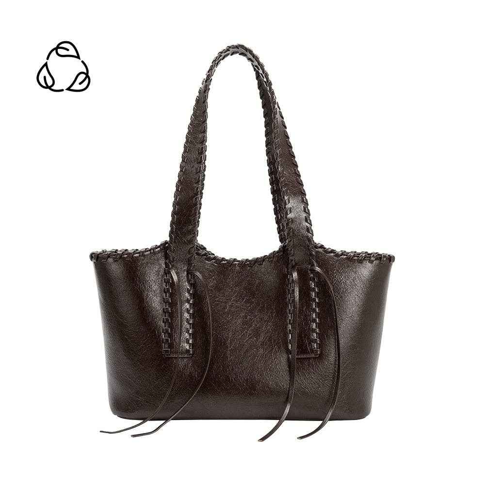 Phoebe Espresso Recycled Vegan Shoulder Bag