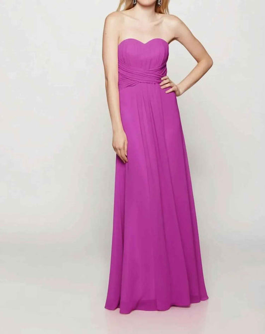 Serenity Drape Strapless Gown
