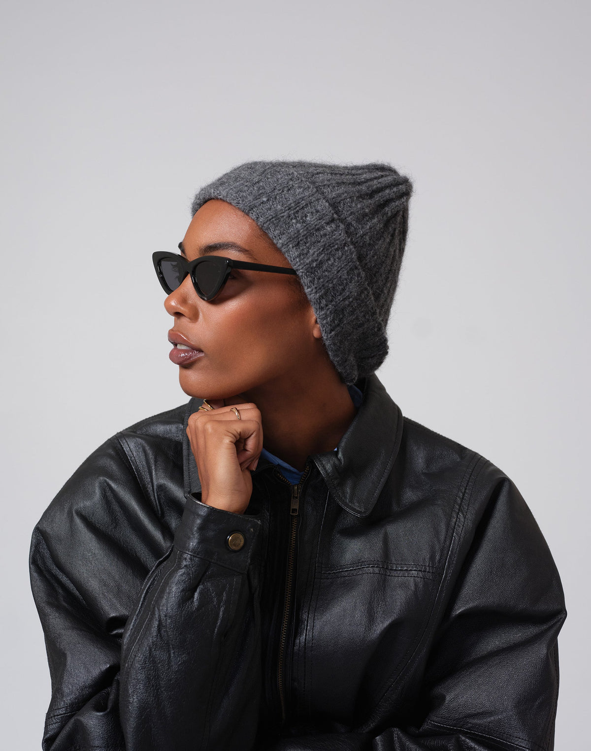 Lightweight Alpaca Wool Rib Beanie