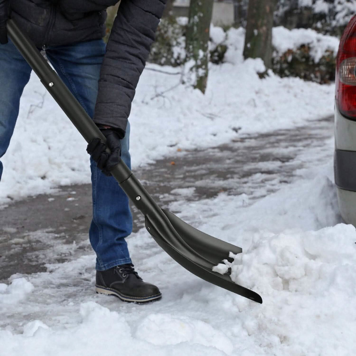 Aluminum Snow Shovel Portable Lightweight Camping Garden Beach Shovel