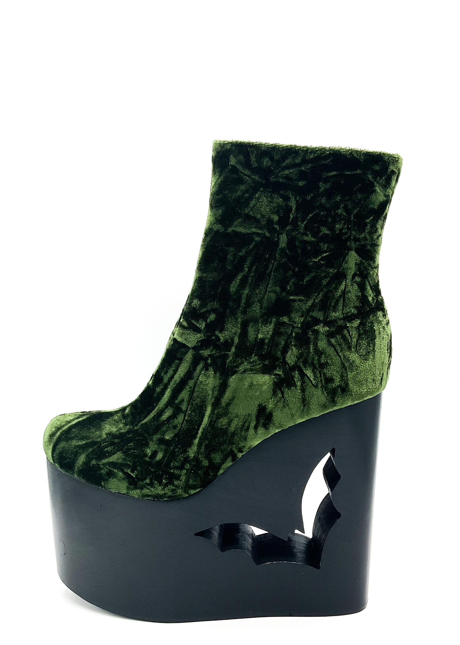 Deadwood Moss Velvet Wedge Boot - JUSTLUXURY
