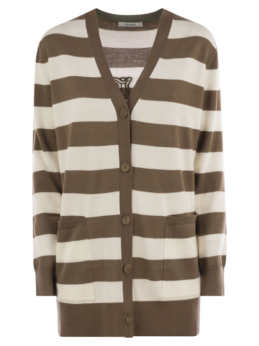 Max Mara Women Fiemme - Long Striped Wool Cardigan