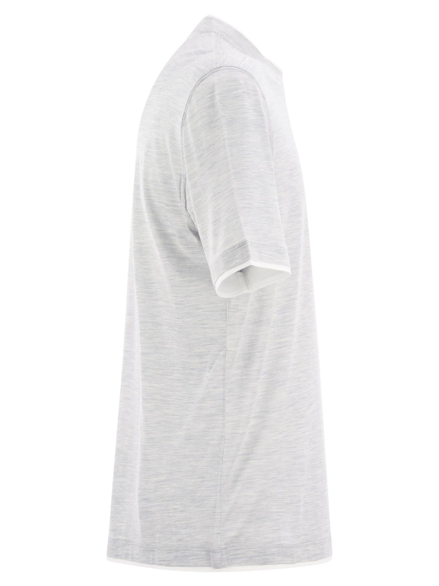 Brunello Cucinelli Men Slim Fit Crew-Neck T-Shirt In Lightweight Cotton Jersey