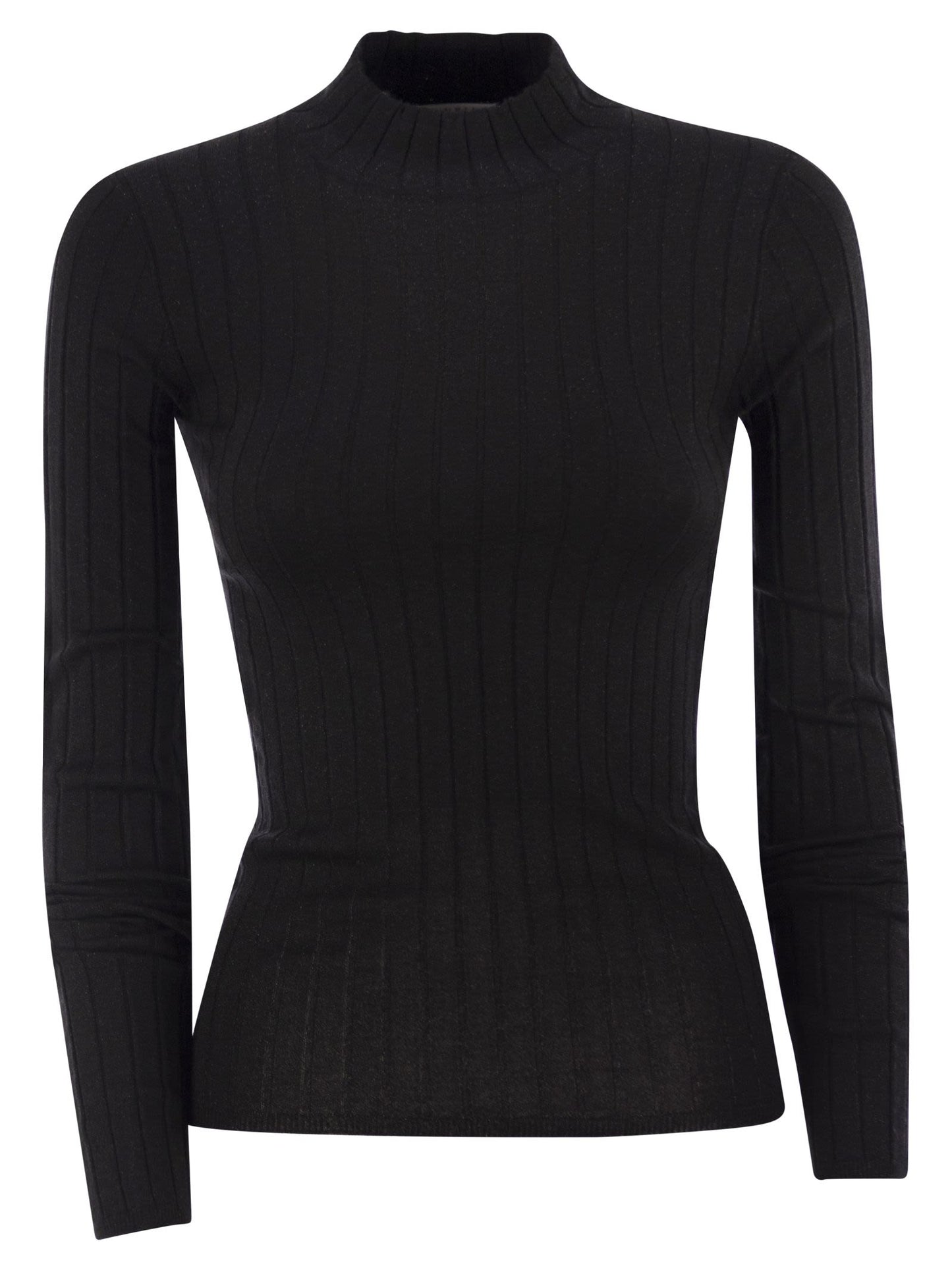 Brunello Cucinelli Women Lightweight Cashmere And Silk Broad Rib Sweater