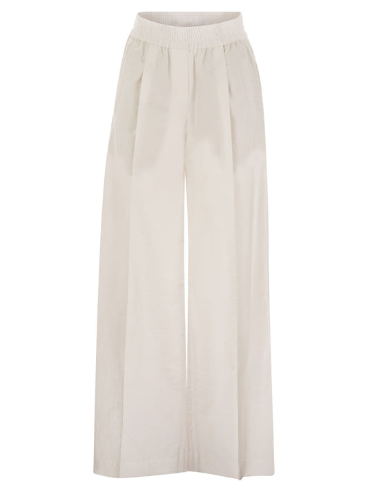 Brunello Cucinelli Women Loose Fit Cotton Trousers