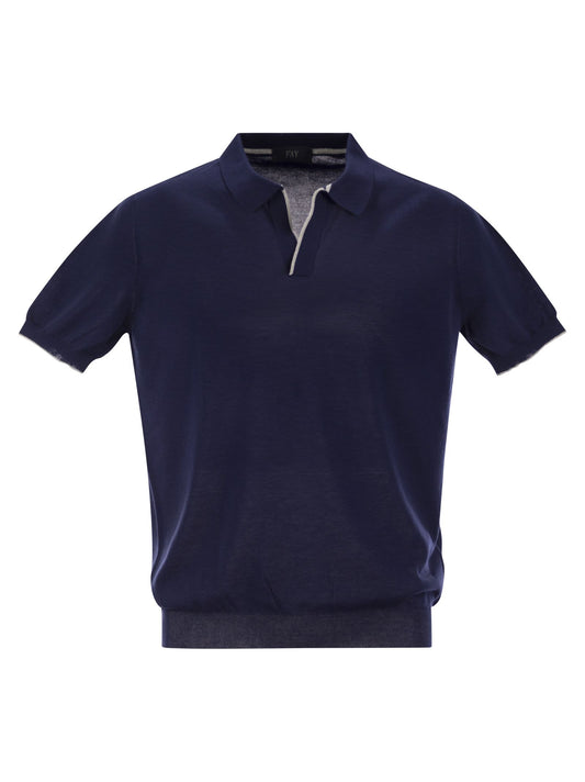 Fay Men Cotton Buttonless Polo Shirt