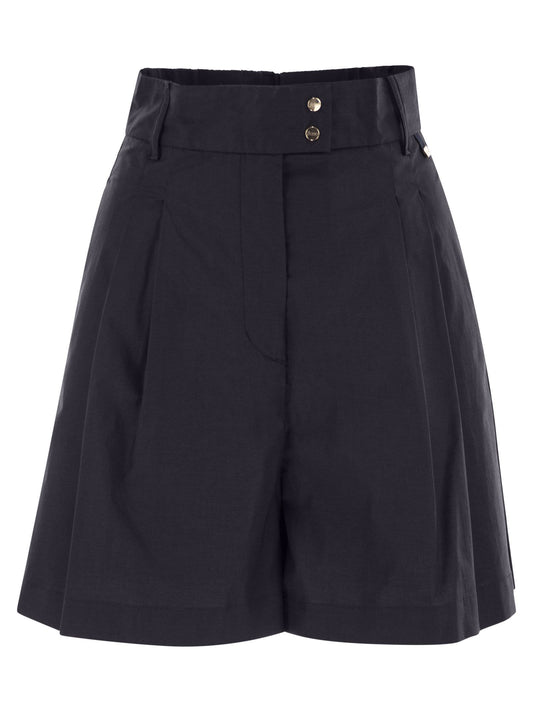 Herno Women Stretch Cotton Bermuda Shorts