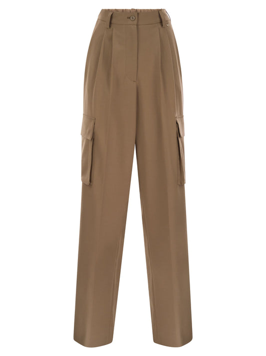 Herno Women Soft Wool Cargo Pants