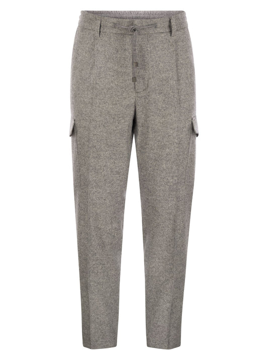 Peserico Men Wool, Silk And Cashmere Jogger Trousers