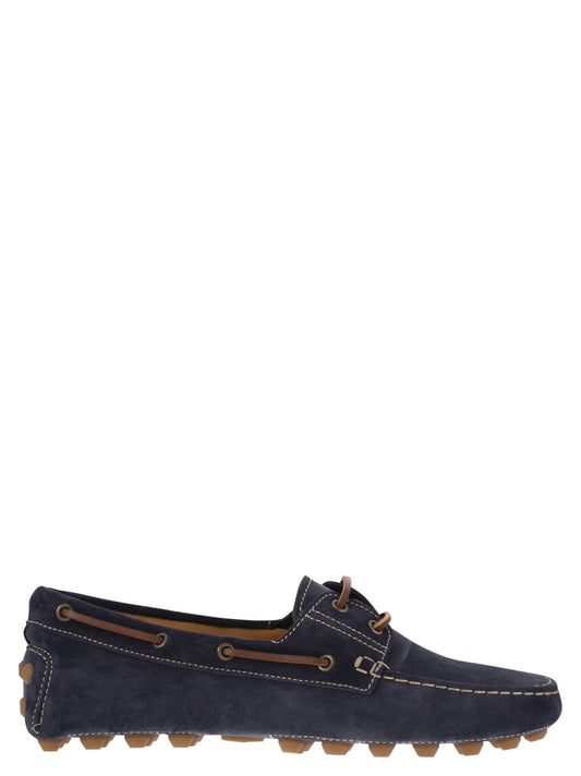 Tod's Men Rubber Bubble Suede Boat
