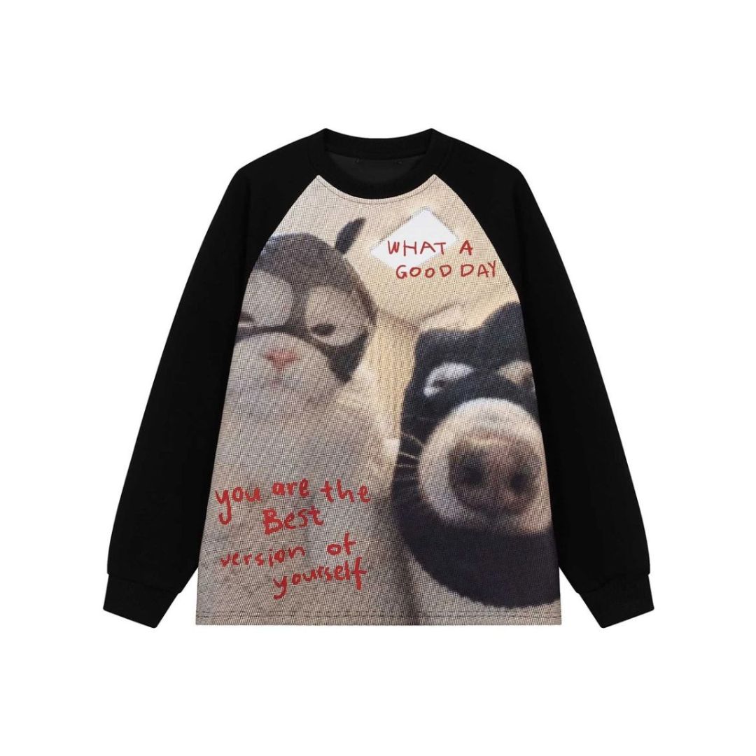 What a Good Day Graphic Print Sweater