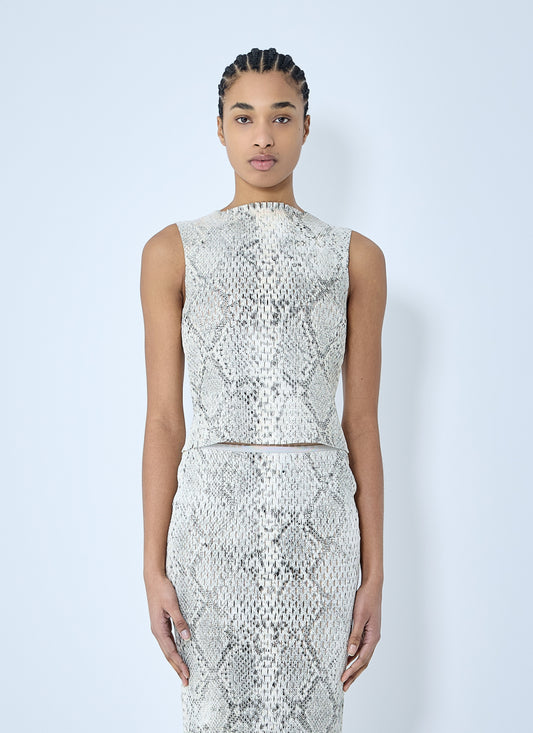Alexander Wang Women Snake-Print Embossed Tank Top