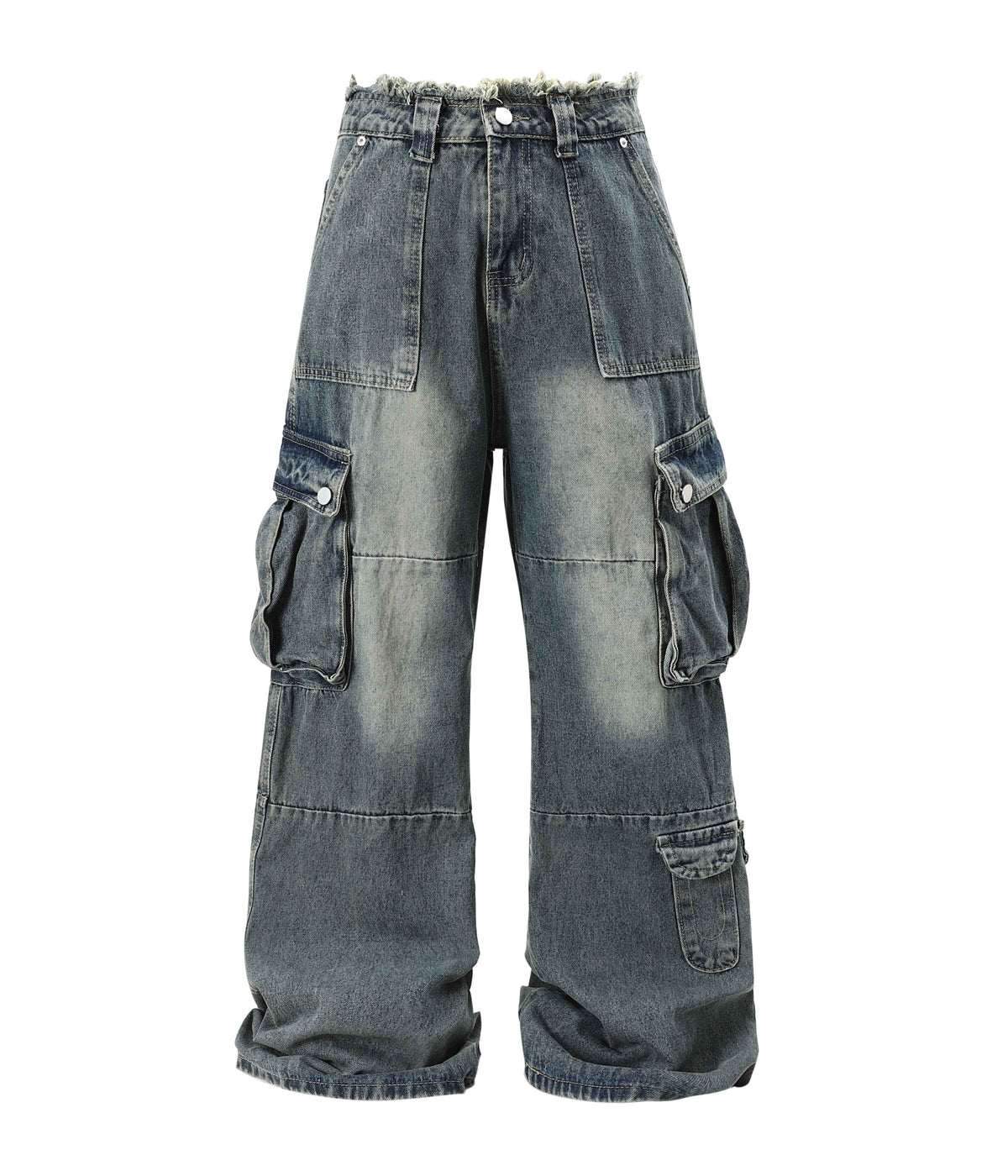 AZUL DISTRESSED CARGO DENIM