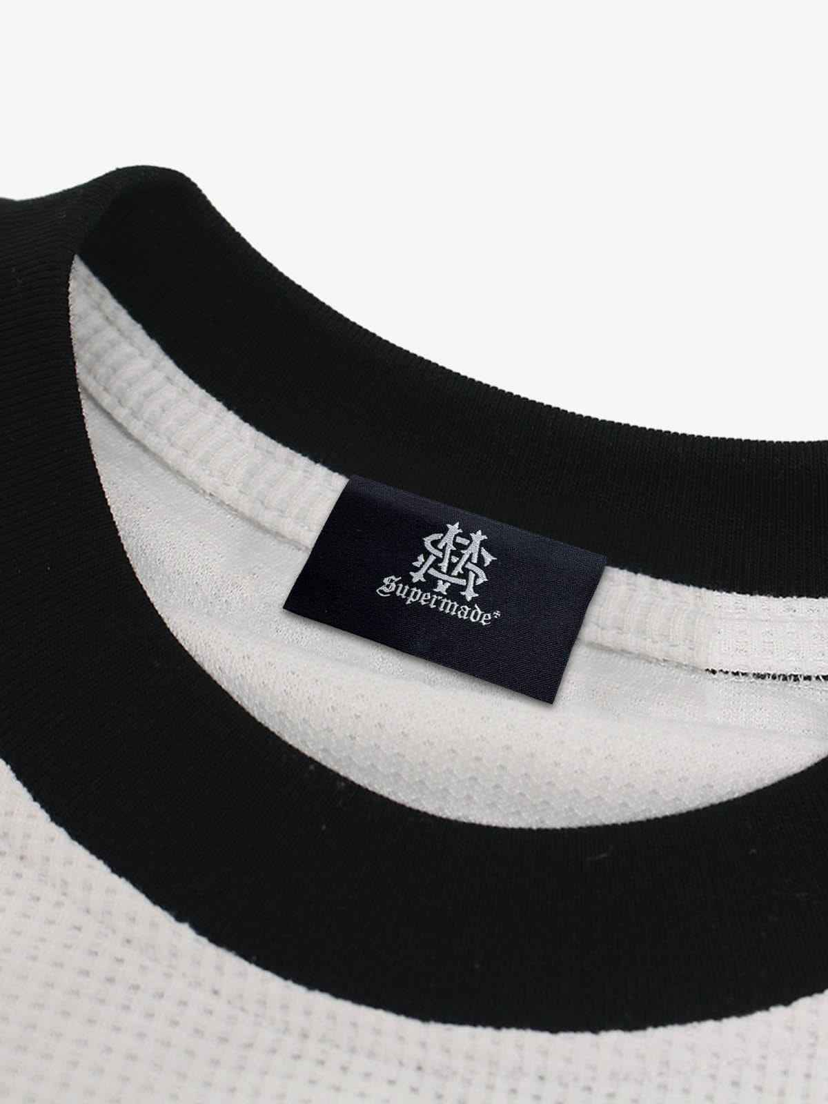 Long Sleeve Letter Waffle