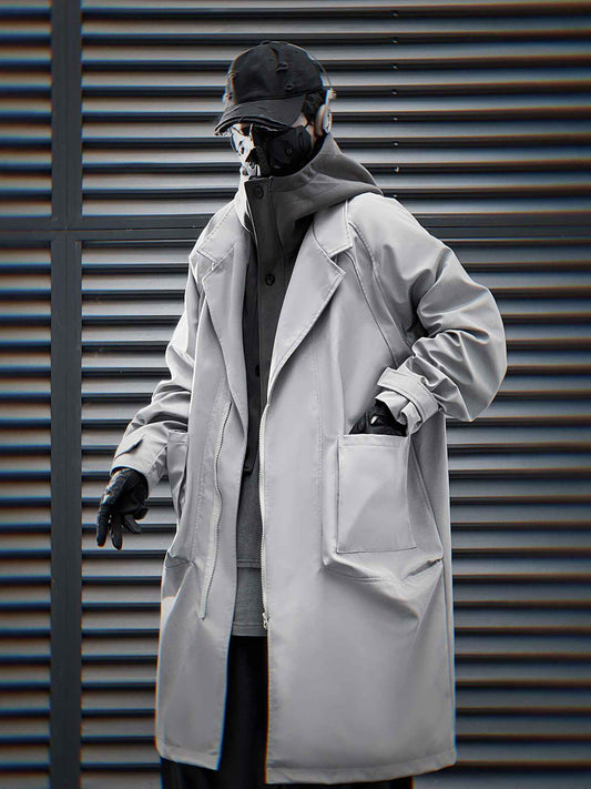 HiJ36 Grey Urban Trench Coat