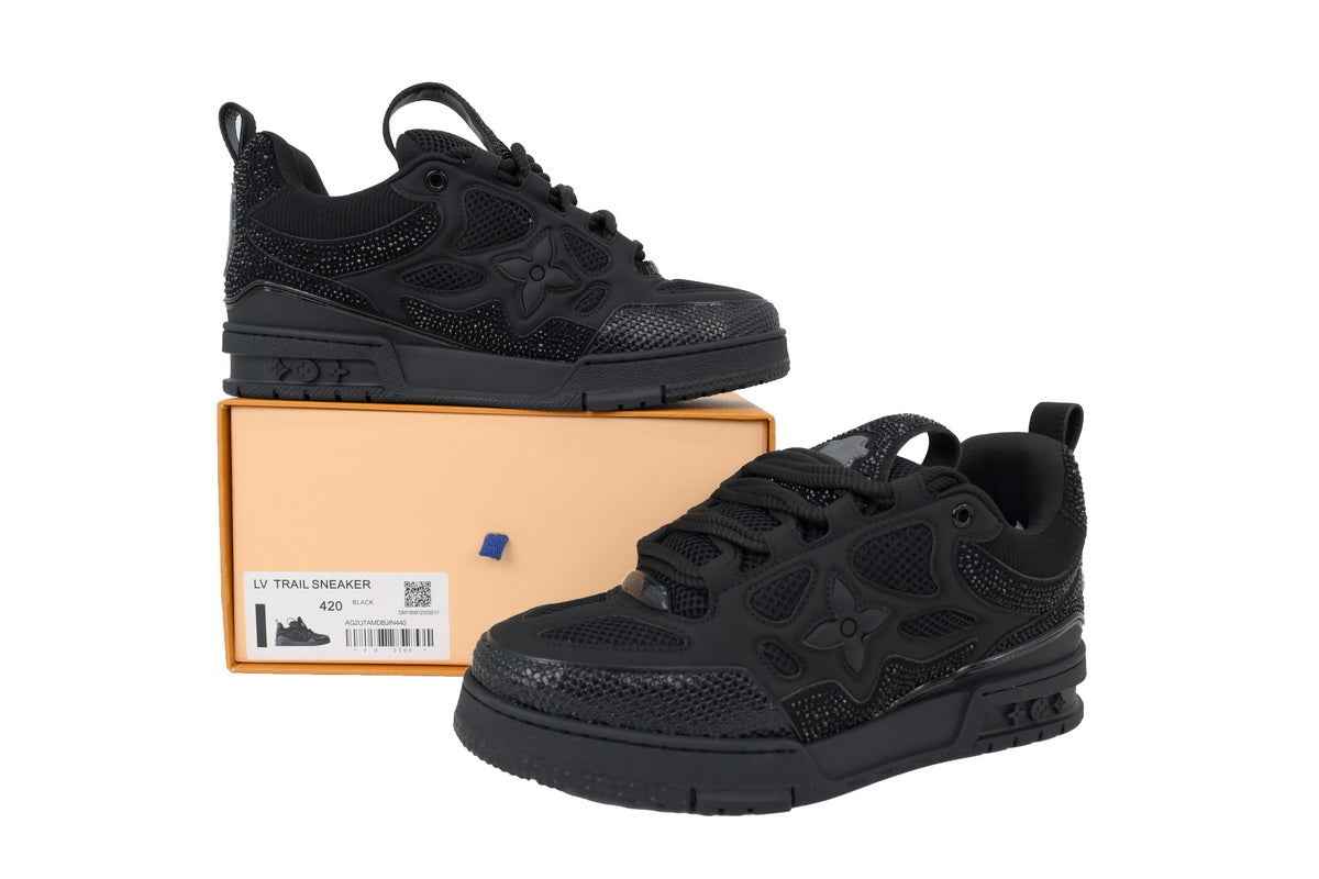 Monogram All Black Diamond Surface Monogram Sneaker