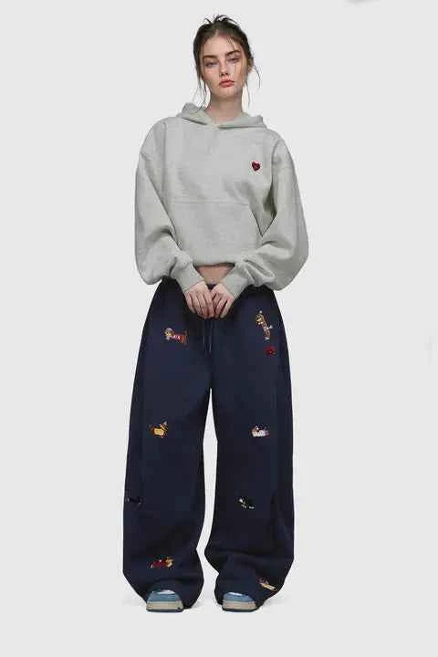 Doggy Embroidery | Dachshund Jogger Sweatpants