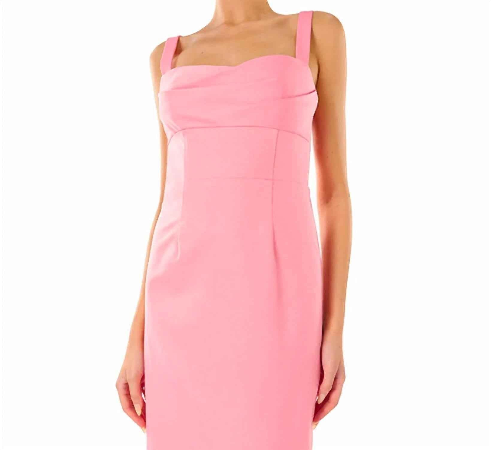 Marina Faille Column Maxi Dress