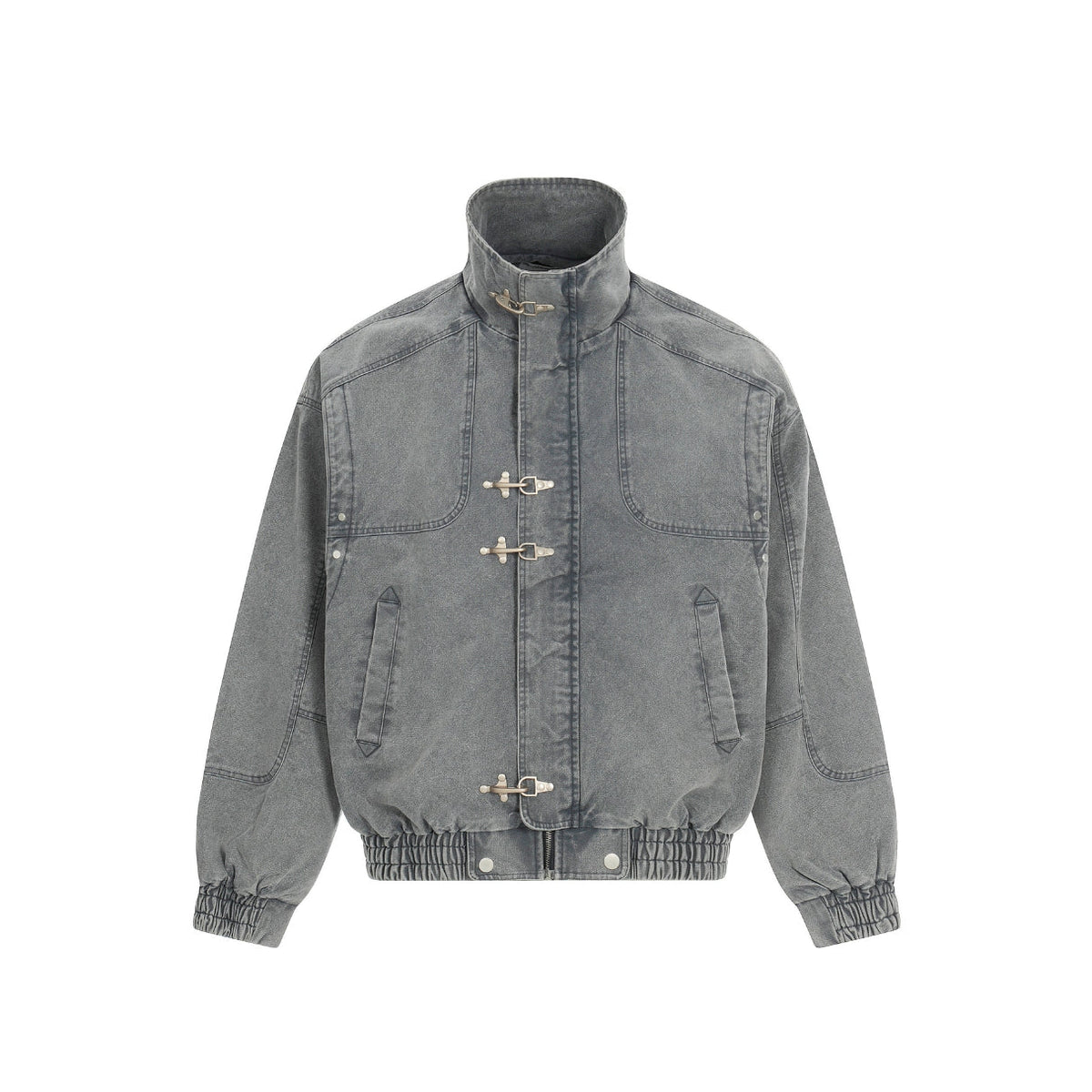 Ironclasp High-Neck Washed Jacket