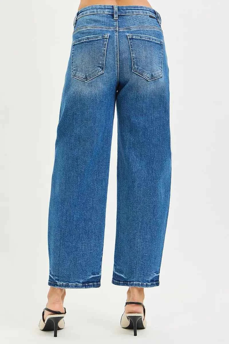 RISEN Slouchy Cropped Barrel Jeans