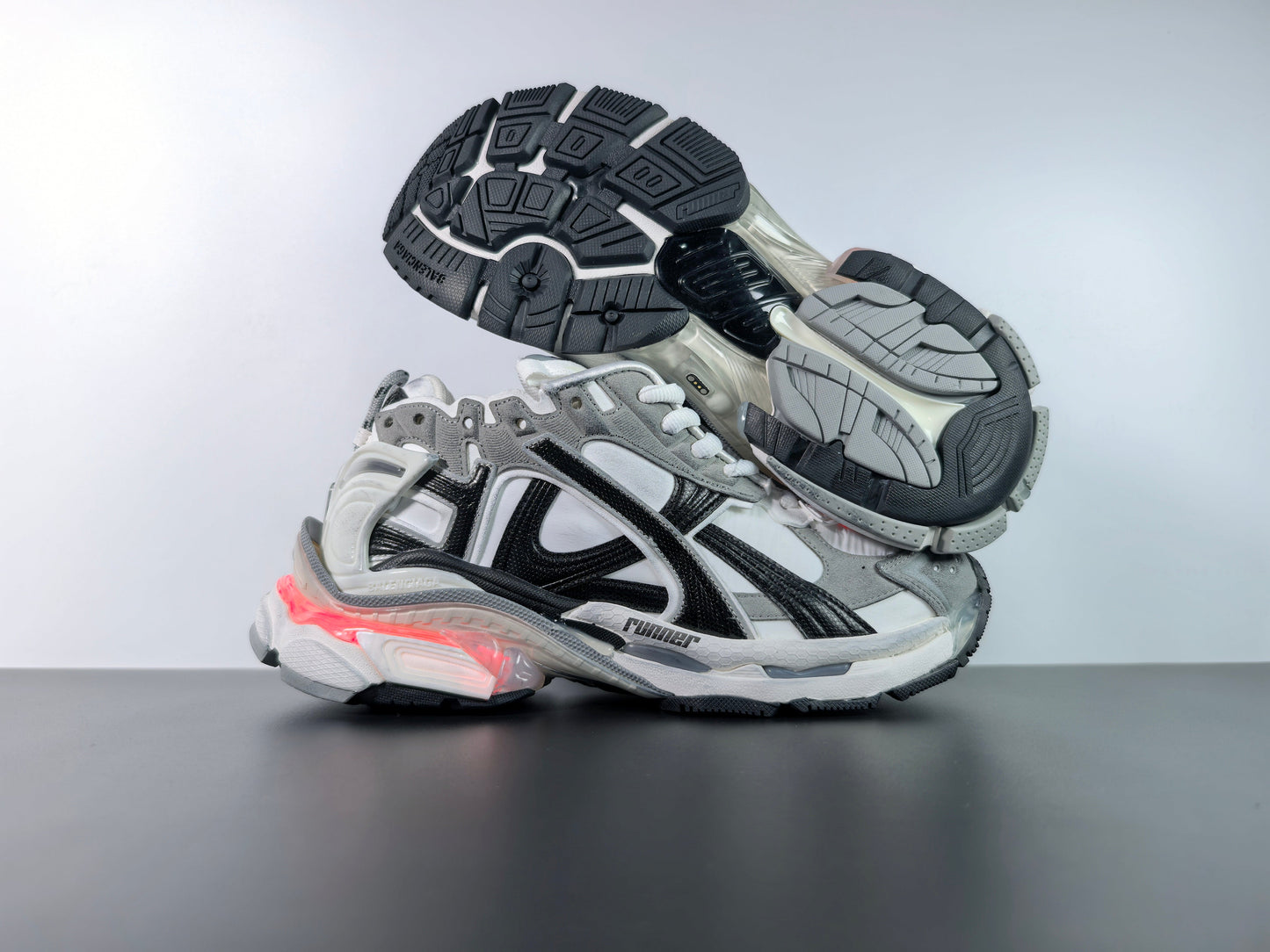 Balenciaga Triple S Sneaker – Triple White Leather & Mesh CUSTOM
