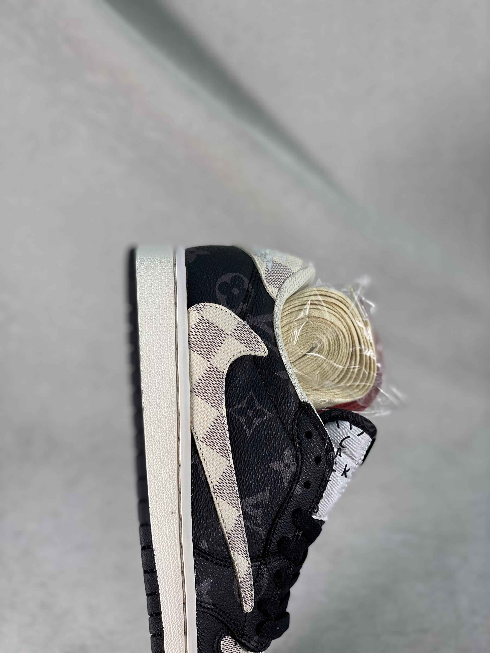 Custom Travis Scott Fragment Air Jordan 1 Low TS x Monogram DM7866-512 SneakerNational