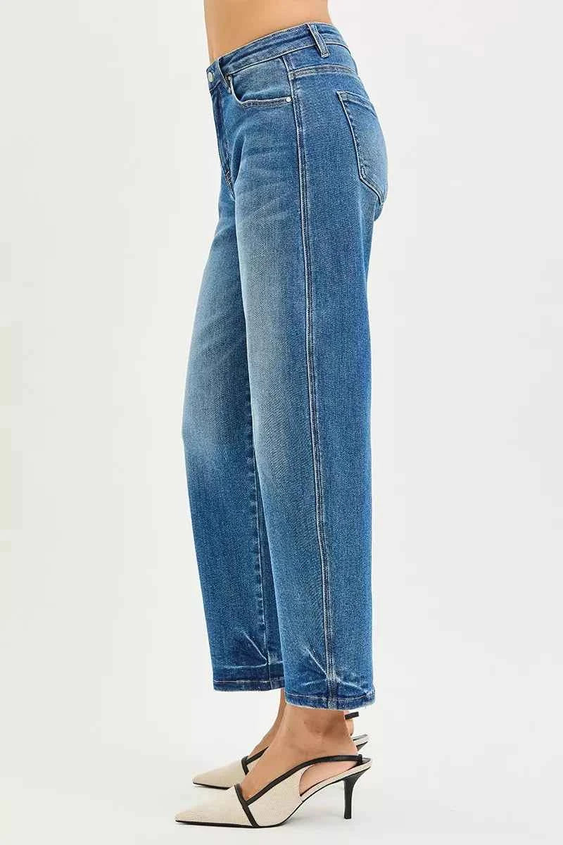 RISEN Slouchy Cropped Barrel Jeans