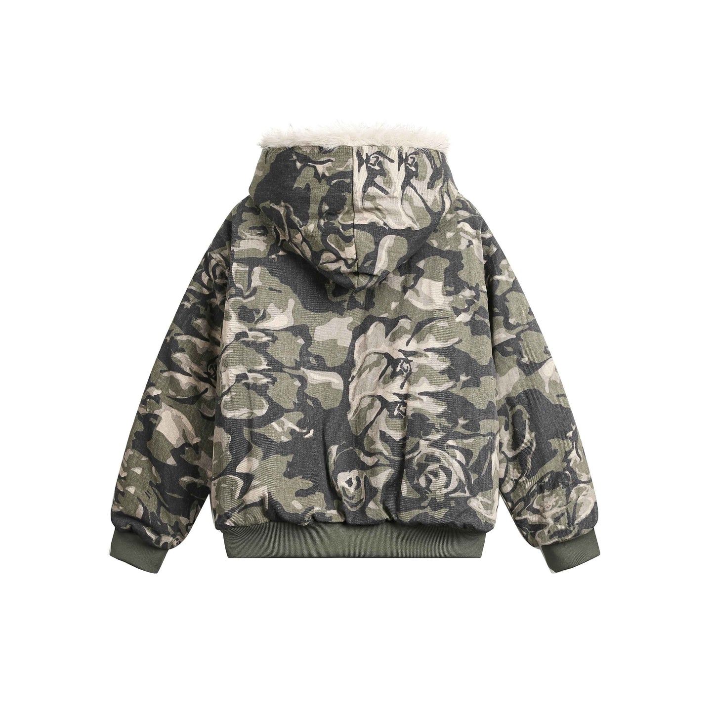 Camouflage Fur | Hooded Jacket