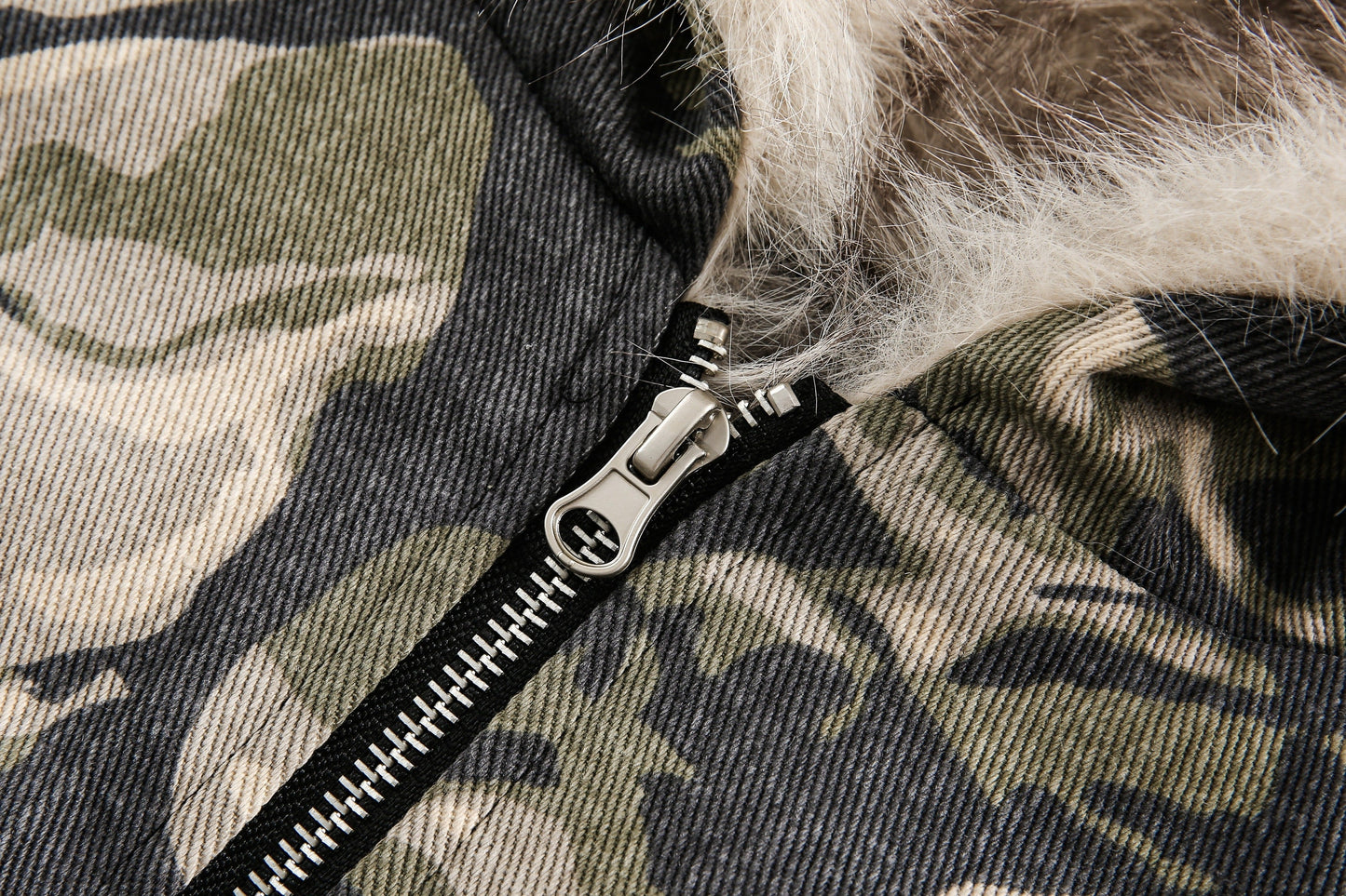 Camouflage Fur | Hooded Jacket