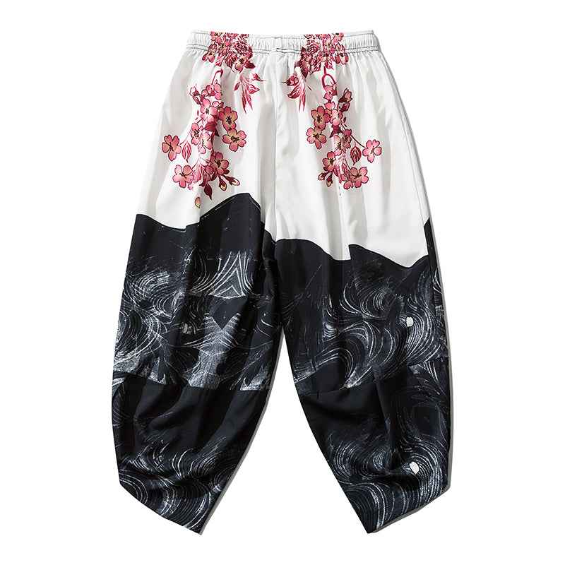 YC135 Pink Flowers Lightweight Pants