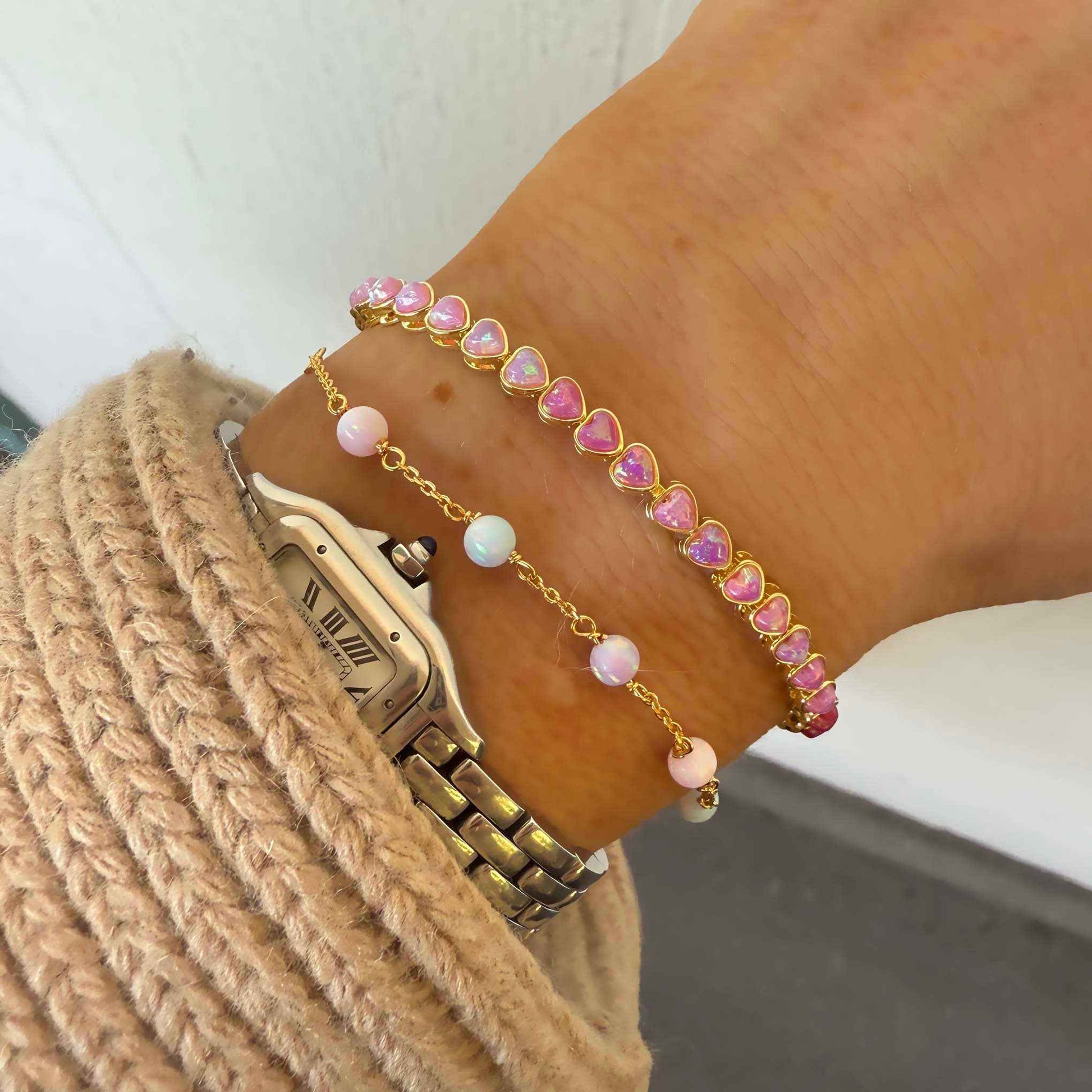 Pastel Opal Gum Drop Bracelet