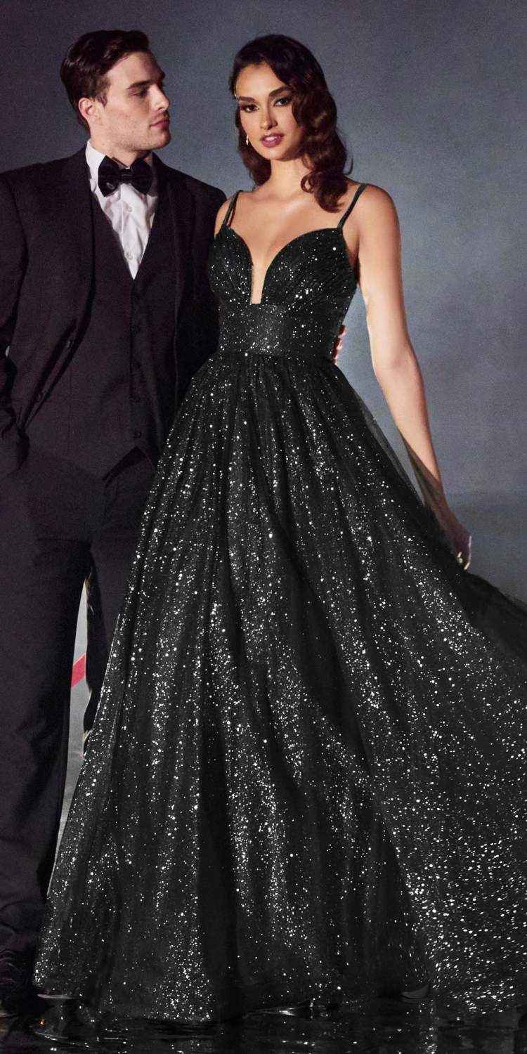 Cinderella Divine CD996 Floor Length A-line Glitter Ball Gown