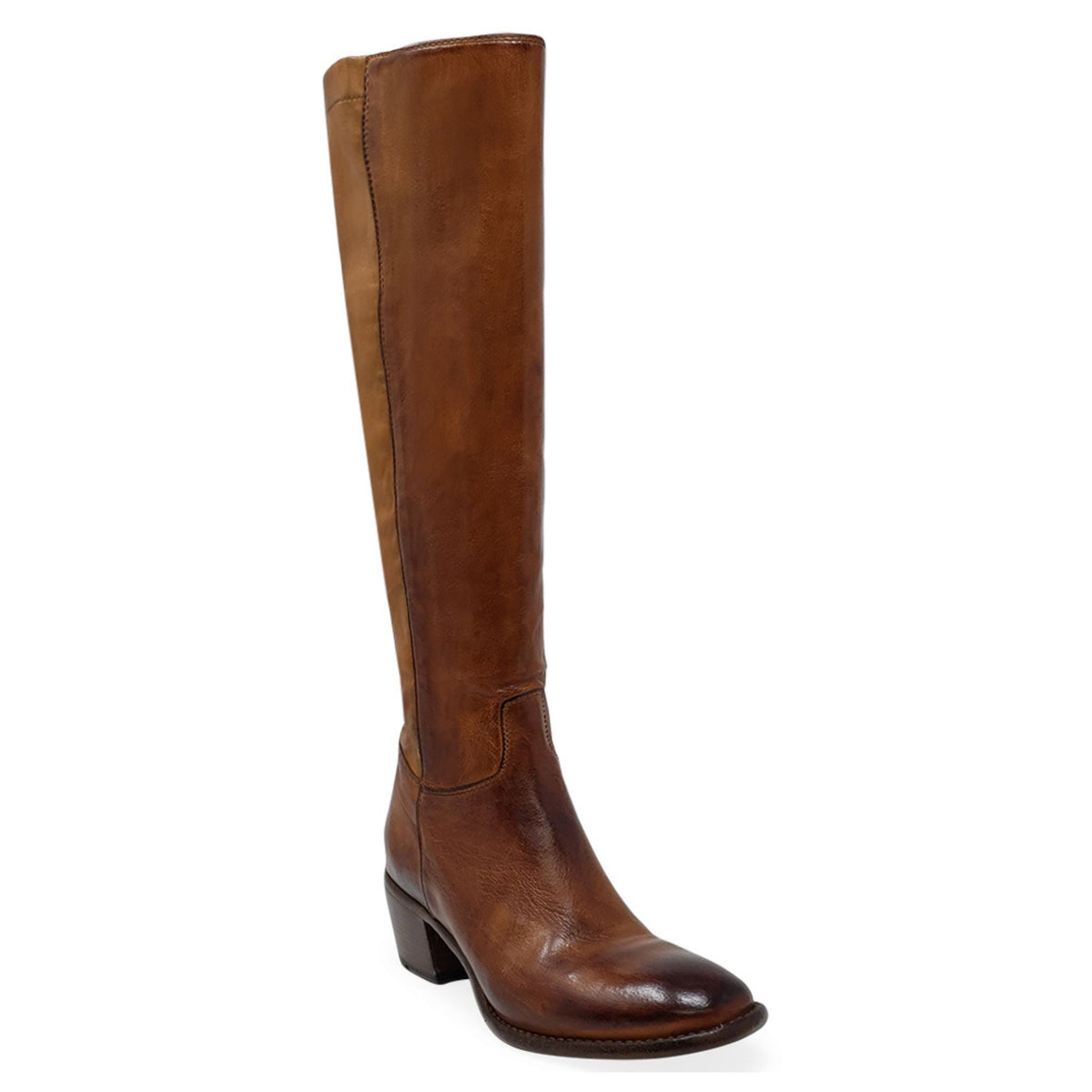 Cognac Knee High Boot - JUSTLUXURY