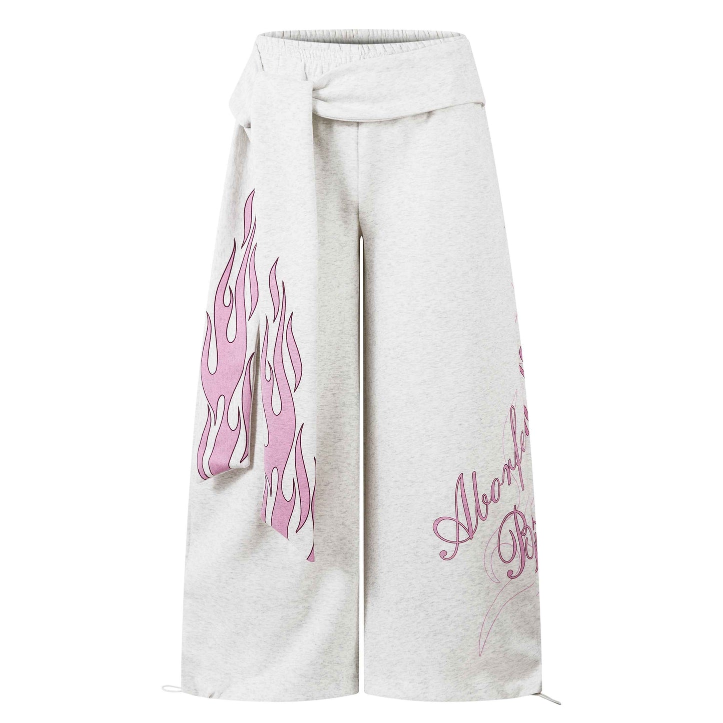Flame Print Sweatpants | Baggy Streetwear Trousers