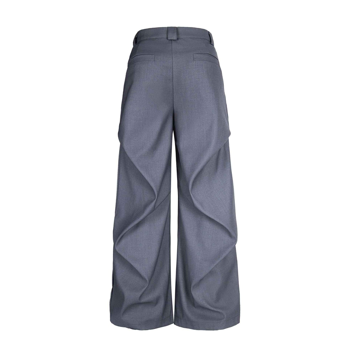 Pleated Casual Trousers | Adjustable Belt Streetwear Pants