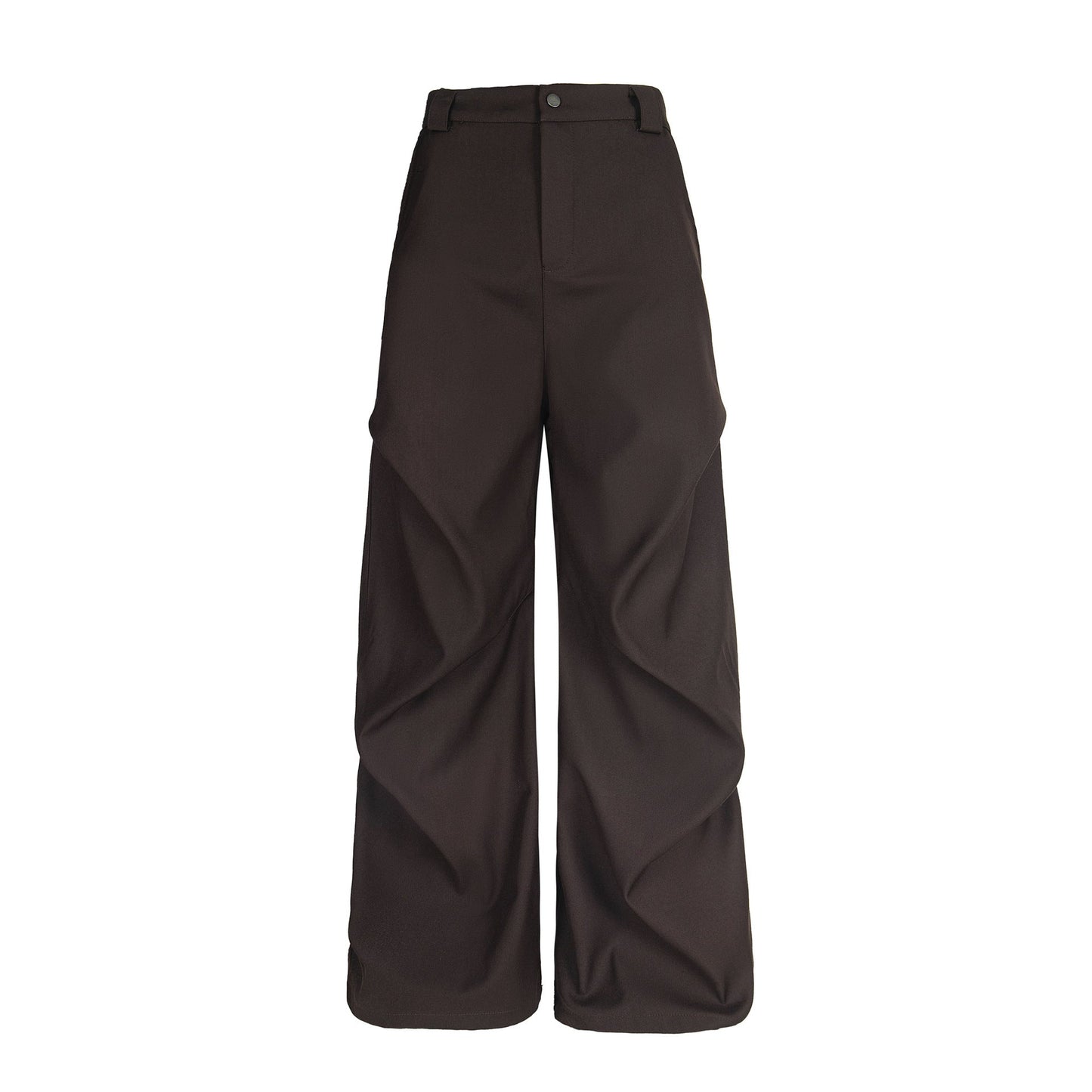 Pleated Casual Trousers | Adjustable Belt Streetwear Pants