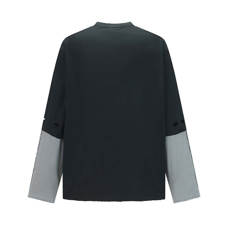Y2K Grunge Patchwork | Distressed Graphic Sweatshirt