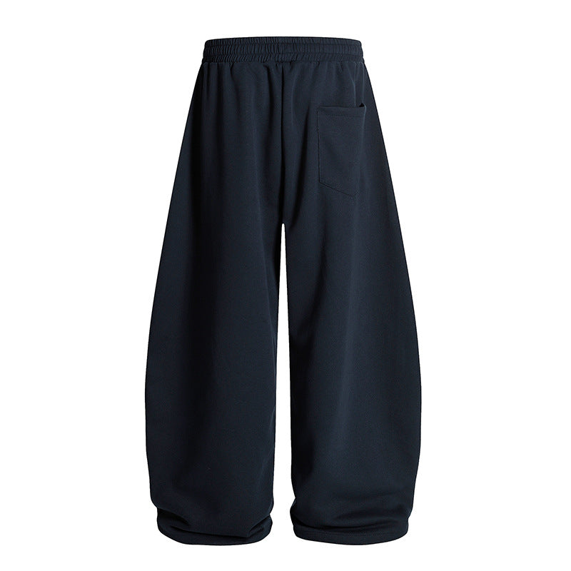 Vintage Side Stripe Pants | Wide Leg Fleece Streetwear Trousers