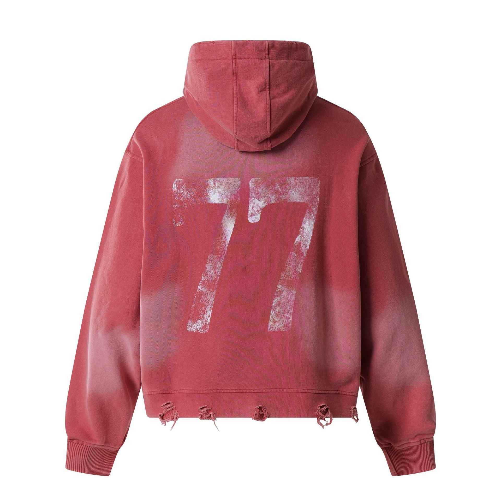 Letter Print | Oversized Washed Hoodie