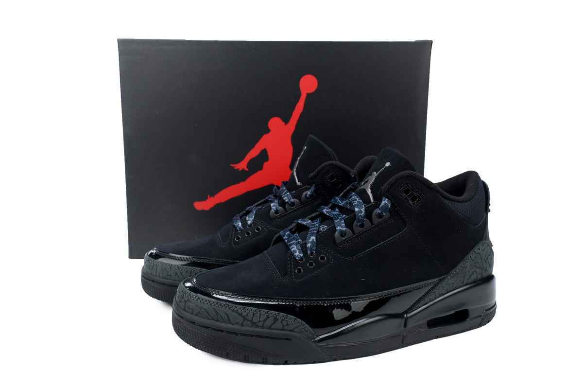Custom Air Jordan 3 Retro 'Black Cat' CT8532-001 SneakerNational