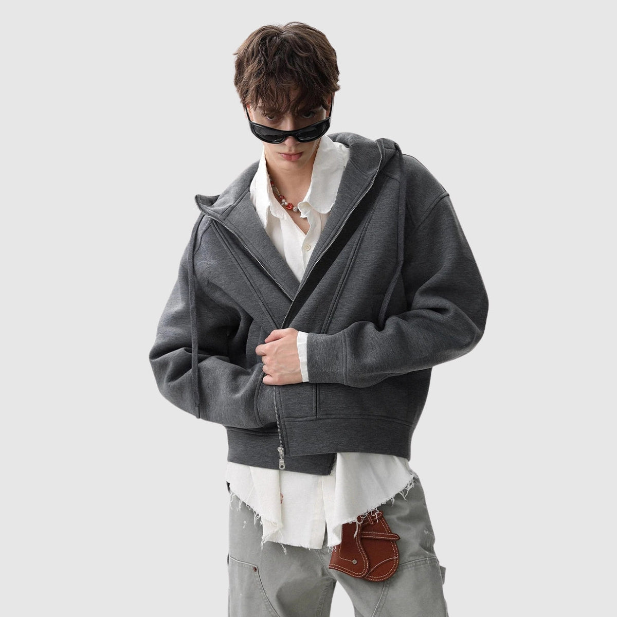 Heather Raglan Panel Hoodie